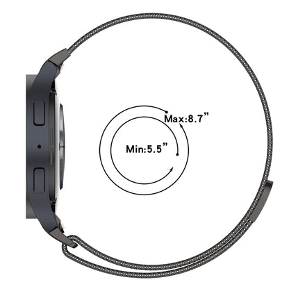 Button Style Milan Magnetic Metal Watch Band, For Samsung Galaxy Watch 6 Classic, For Samsung Galaxy Watch5 / 5 Pro, For Samsung Galaxy Watch4 / 4 Classic 46mm, For Samsung Galaxy Watch3 41mm