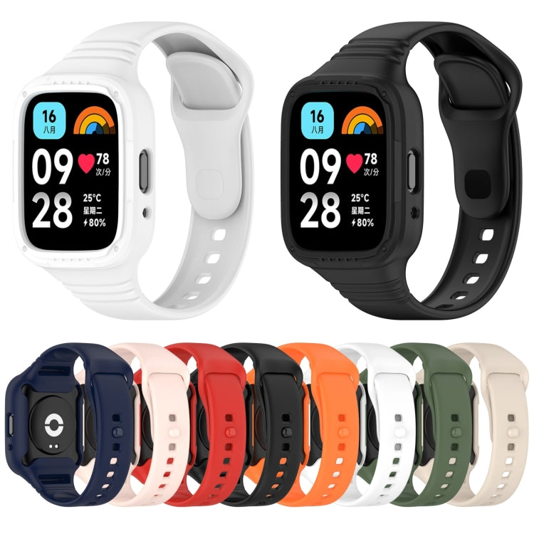 Integrated Fully Enclosed Silicone Watch Band, For Redmi Watch 3 Active, For Redmi Watch 3 Lite