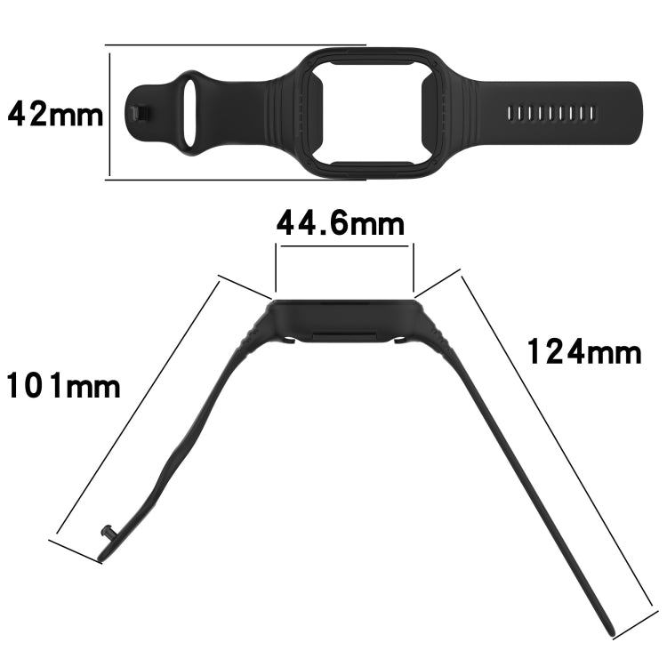 Integrated Fully Enclosed Silicone Watch Band, For Redmi Watch 3 Active, For Redmi Watch 3 Lite