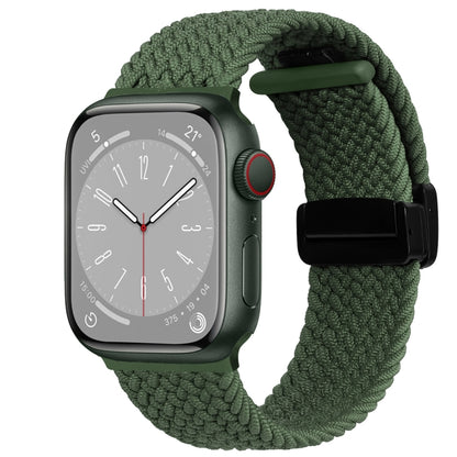 Nylon Woven Magnetic Fold Buckle Watch Band, For Apple Watch SE 2022 40mm, For Apple Watch SE 2022 44mm