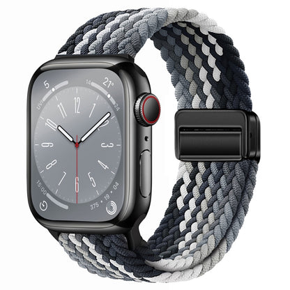 Nylon Woven Magnetic Fold Buckle Watch Band, For Apple Watch Series 7 41mm, For Apple Watch Series 7 45mm