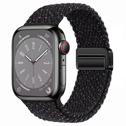 Nylon Woven Magnetic Fold Buckle Watch Band, For Apple Watch Series 6 40mm, For Apple Watch Series 6 44mm