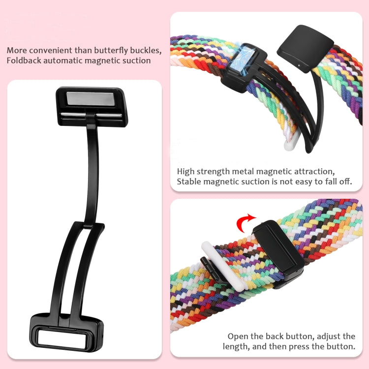 Nylon Woven Magnetic Fold Buckle Watch Band, For Apple Watch SE 2022 40mm, For Apple Watch SE 2022 44mm