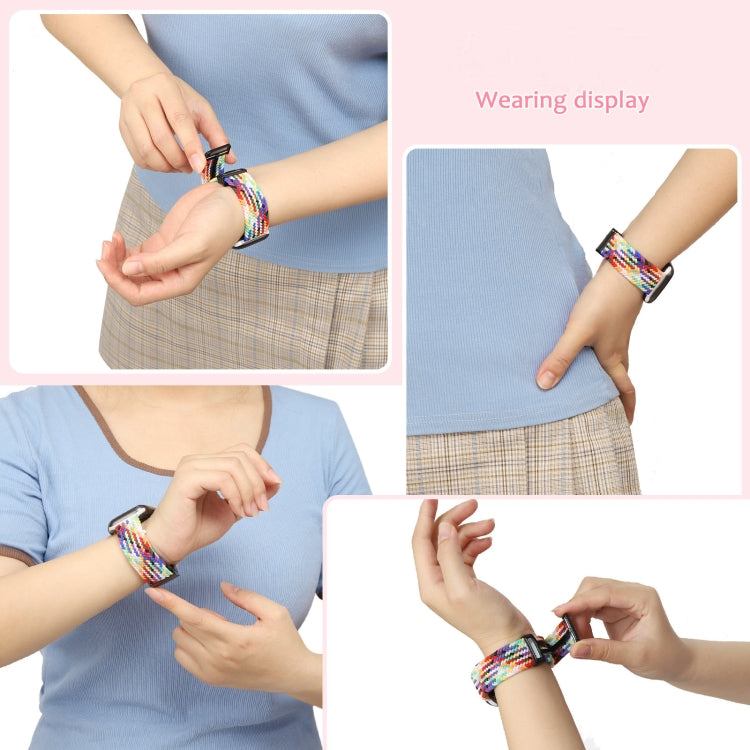 Nylon Woven Magnetic Fold Buckle Watch Band, For Apple Watch SE 2022 40mm, For Apple Watch SE 2022 44mm