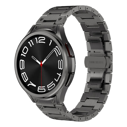 Dual Circle Curved Connection Stainless Steel Watch Band, For Samsung Galaxy Watch6 Classic 43 / 47mm, For Samsung Galaxy Watch 6 40 / 44mm, For Samsung Galaxy Watch 5 40 / 44mm, For Samsung Galaxy Watch 5 Pro, For Samsung Galaxy Watch 4 40 / 44mm     ...