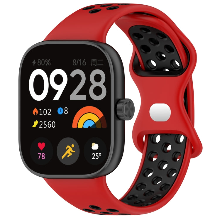 Dual Color Perforated Silicone Watch Band, For Redmi Watch 4