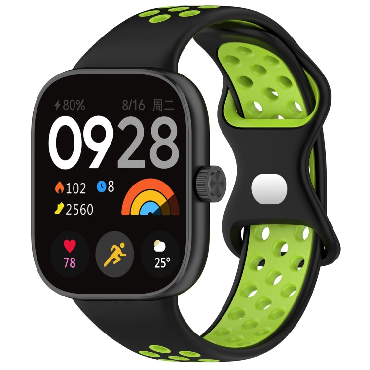 Dual Color Perforated Silicone Watch Band, For Redmi Watch 4