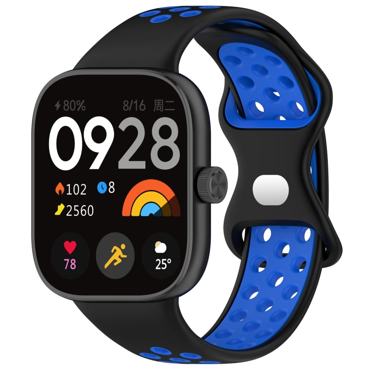 Dual Color Perforated Silicone Watch Band, For Redmi Watch 4