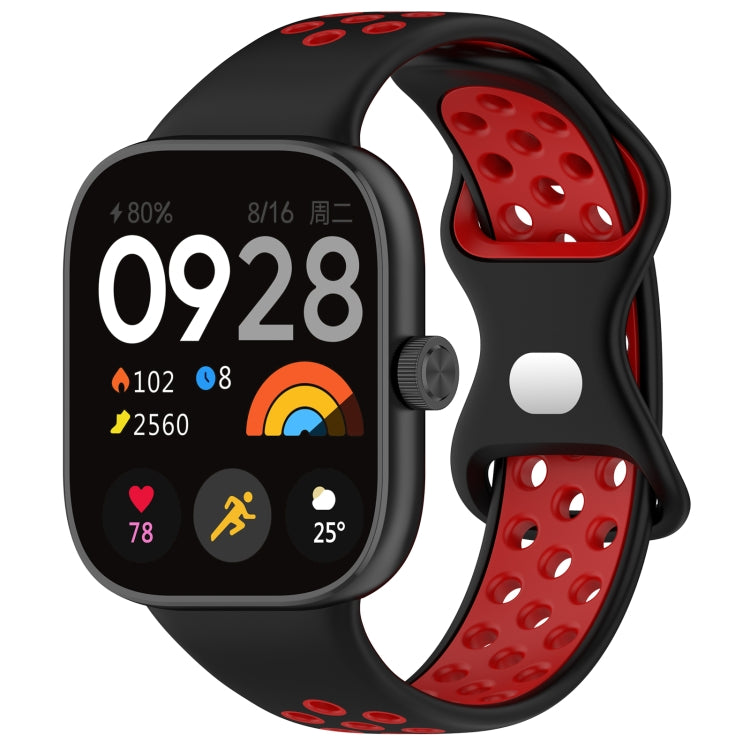 Dual Color Perforated Silicone Watch Band, For Redmi Watch 4