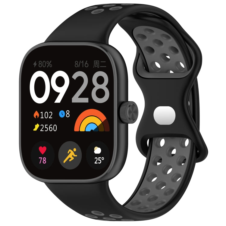Dual Color Perforated Silicone Watch Band, For Redmi Watch 4