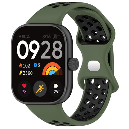 Dual Color Perforated Silicone Watch Band, For Redmi Watch 4