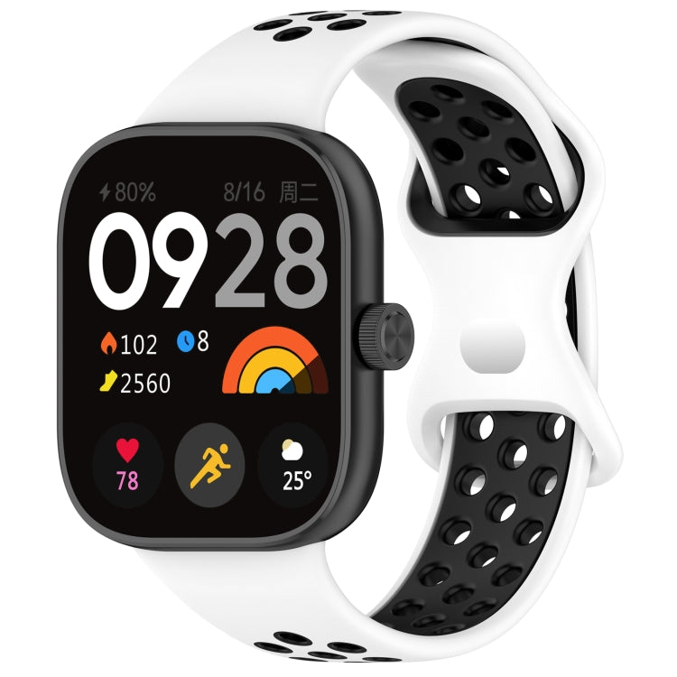 Dual Color Perforated Silicone Watch Band, For Redmi Watch 4