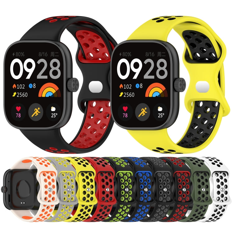 Dual Color Perforated Silicone Watch Band, For Redmi Watch 4