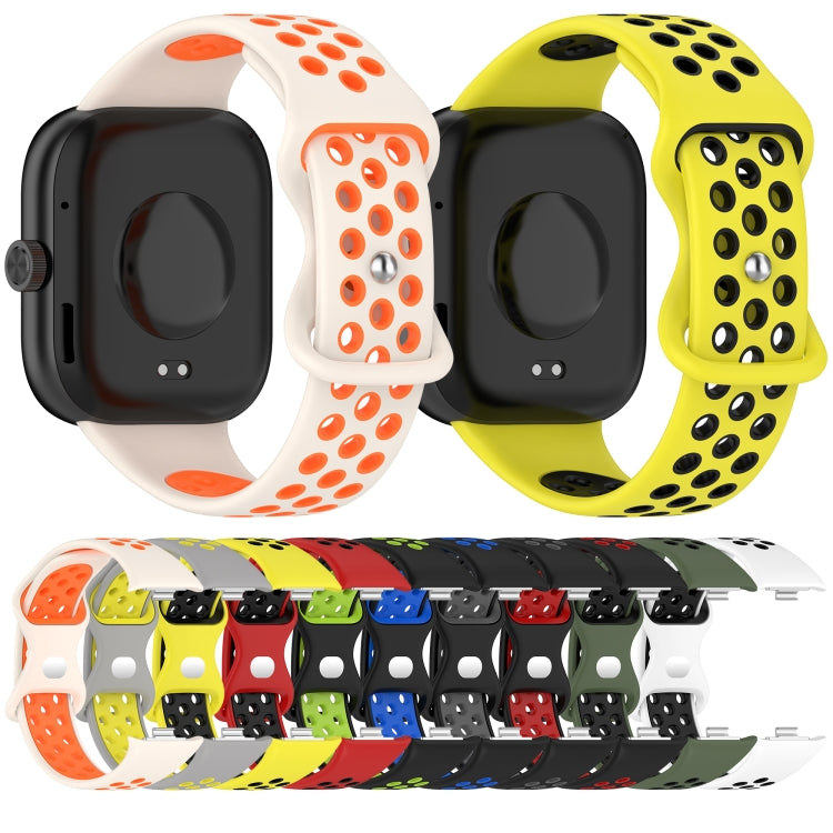 Dual Color Perforated Silicone Watch Band, For Redmi Watch 4