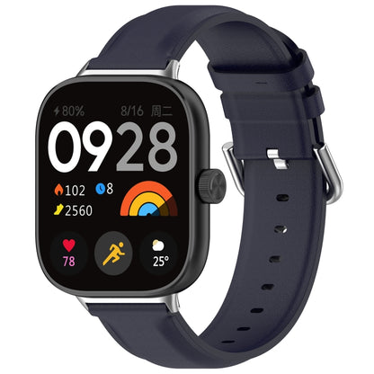 Round Tail Top Layer Leather Watch Band, For Xiaomi Band 10 Pro / Band 9 Pro / Band 8 Pro, For Redmi Watch 6 / Watch 5 / Watch 4