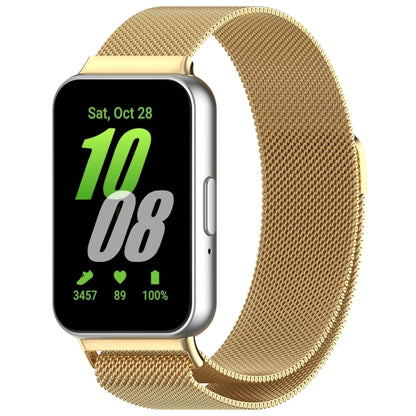 For Samsung Galaxy Fit 3 Milanese Metal Steel Mesh Watch Band, Silver, Black, Gray, Pink, Starlight, Gold, Rose Gold