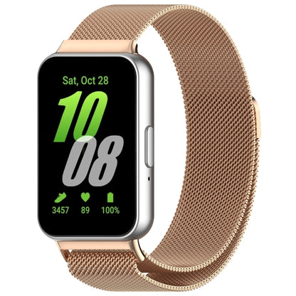 For Samsung Galaxy Fit 3 Milanese Metal Steel Mesh Watch Band, Silver, Black, Gray, Pink, Starlight, Gold, Rose Gold