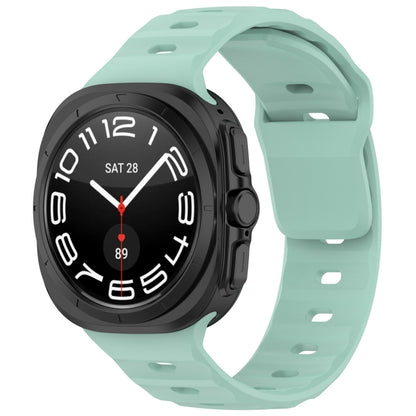 For Samsung Galaxy Watch Ultra 47mm Solid Color Reverse Buckle Silicone Watch Band, Black, White, Blue, Yellow, Light Gray, Dark Green, Cyan, Dark Blue, Starlight, Pink
