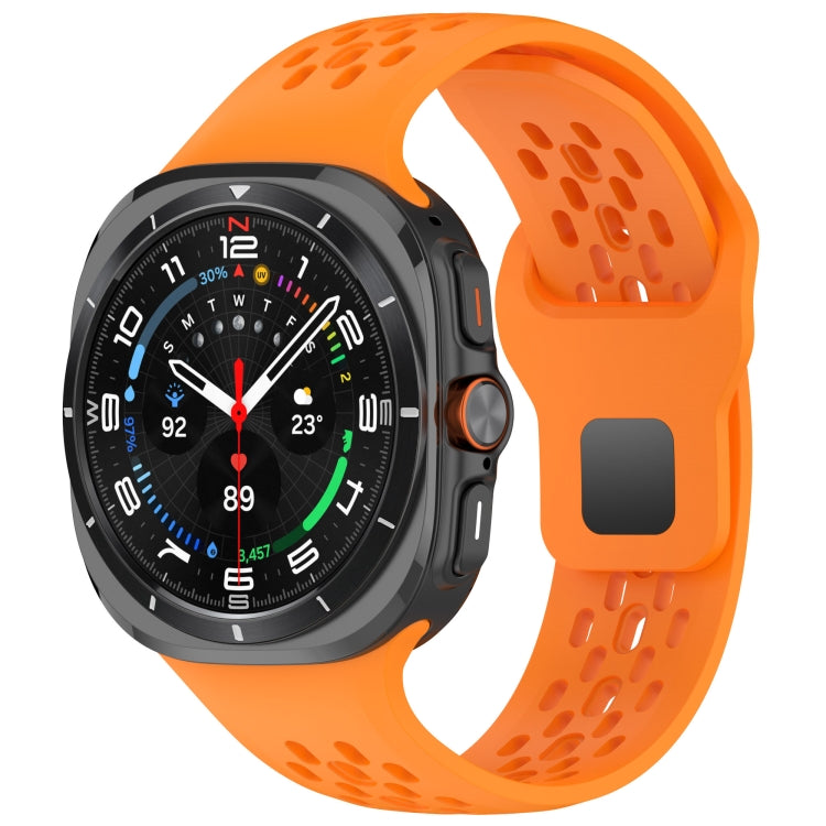 Reverse Buckle Silicone Breathable Watch Band, For Samsung Galaxy Watch Ultra 47mm / Ultra 2025