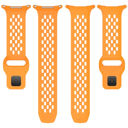 For Samsung Galaxy Watch Ultra 47mm Holes Style Square Buckle Solid Color Silicone Watch Band