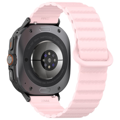 For Samsung Galaxy Watch Ultra 47mm Spot Pattern Two Color Magnetic Silicone Watch Band