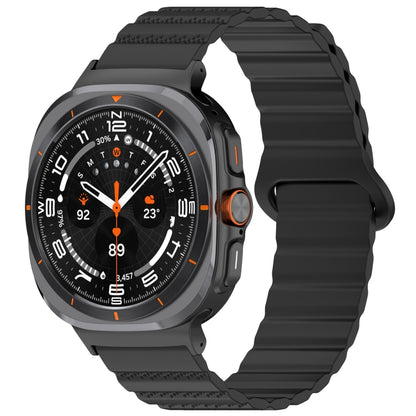 For Samsung Galaxy Watch Ultra 47mm Spot Pattern Two Color Magnetic Silicone Watch Band