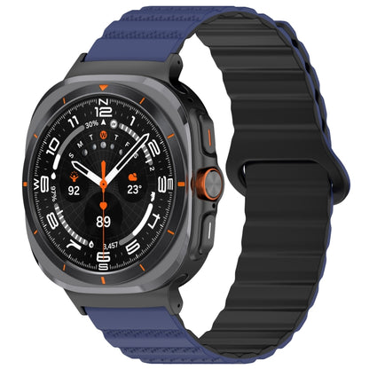 For Samsung Galaxy Watch Ultra 47mm Spot Pattern Two Color Magnetic Silicone Watch Band