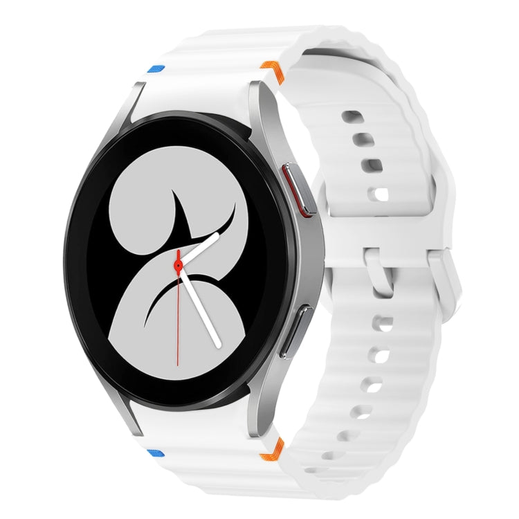 Wave Pattern Stitched Silicone Watch Band, For Samsung Galaxy Watch 5 Pro, For Samsung Galaxy Watch 4 40 / 44mm, For Samsung Galaxy Watch 4 Classic 42 / 46mm, For Samsung Galaxy Watch3 41mm