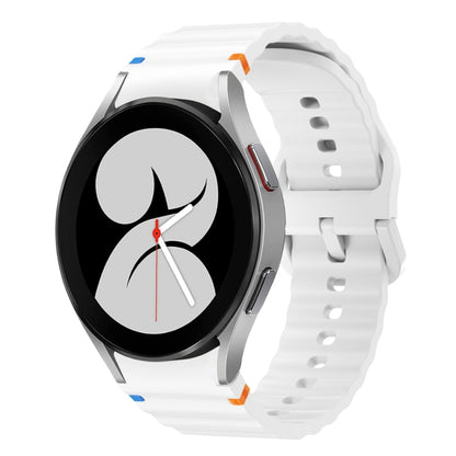 Wave Pattern Stitched Silicone Watch Band, For Samsung Galaxy Watch 5 Pro, For Samsung Galaxy Watch 4 40 / 44mm, For Samsung Galaxy Watch 4 Classic 42 / 46mm, For Samsung Galaxy Watch3 41mm