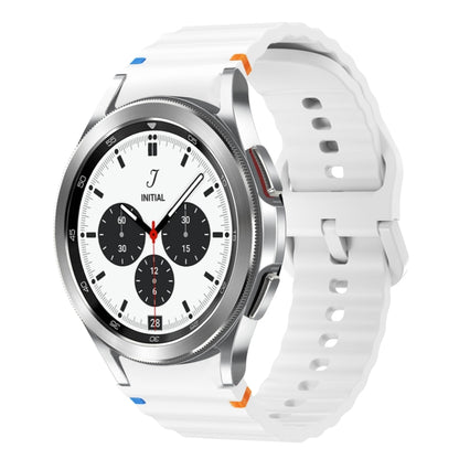 Wave Pattern Stitched Silicone Watch Band, For Samsung Galaxy Watch 5 Pro, For Samsung Galaxy Watch 4 40 / 44mm, For Samsung Galaxy Watch 4 Classic 42 / 46mm, For Samsung Galaxy Watch3 41mm