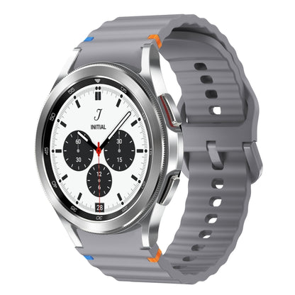 Wave Pattern Stitched Silicone Watch Band, For Samsung Galaxy Watch 5 Pro, For Samsung Galaxy Watch 4 40 / 44mm, For Samsung Galaxy Watch 4 Classic 42 / 46mm, For Samsung Galaxy Watch3 41mm