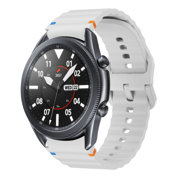 Wave Pattern Stitched Silicone Watch Band, For Samsung Galaxy Watch 5 Pro, For Samsung Galaxy Watch 4 40 / 44mm, For Samsung Galaxy Watch 4 Classic 42 / 46mm, For Samsung Galaxy Watch3 41mm