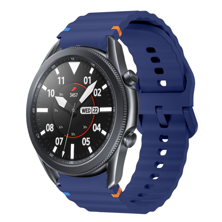 Wave Pattern Stitched Silicone Watch Band, For Samsung Galaxy Watch 5 Pro, For Samsung Galaxy Watch 4 40 / 44mm, For Samsung Galaxy Watch 4 Classic 42 / 46mm, For Samsung Galaxy Watch3 41mm