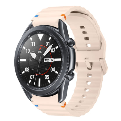 Wave Pattern Stitched Silicone Watch Band, For Samsung Galaxy Watch 5 Pro, For Samsung Galaxy Watch 4 40 / 44mm, For Samsung Galaxy Watch 4 Classic 42 / 46mm, For Samsung Galaxy Watch3 41mm