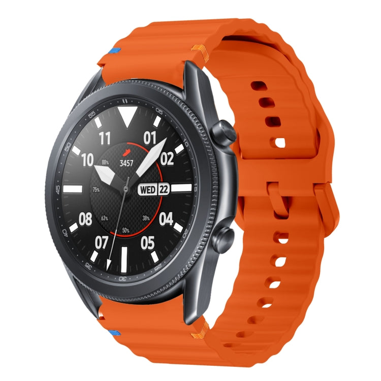 Wave Pattern Stitched Silicone Watch Band, For Samsung Galaxy Watch 5 Pro, For Samsung Galaxy Watch 4 40 / 44mm, For Samsung Galaxy Watch 4 Classic 42 / 46mm, For Samsung Galaxy Watch3 41mm