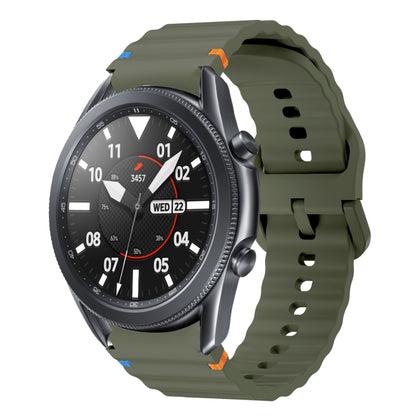 Wave Pattern Stitched Silicone Watch Band, For Samsung Galaxy Watch 5 Pro, For Samsung Galaxy Watch 4 40 / 44mm, For Samsung Galaxy Watch 4 Classic 42 / 46mm, For Samsung Galaxy Watch3 41mm