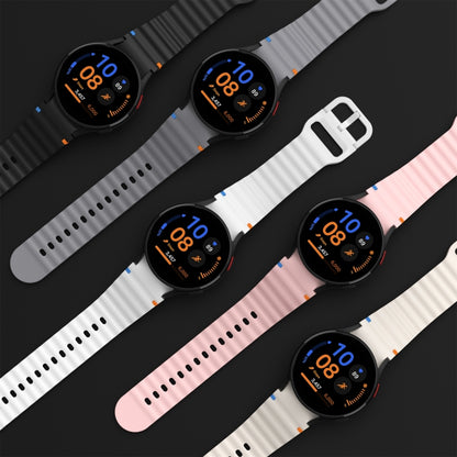 Wave Pattern Stitched Silicone Watch Band, For Samsung Galaxy Watch 7 40 / 44mm, For Samsung Galaxy Watch 6 Classic, For Samsung Galaxy Watch 6 40 / 44mm, For Samsung Galaxy Watch 5 40 / 44mm