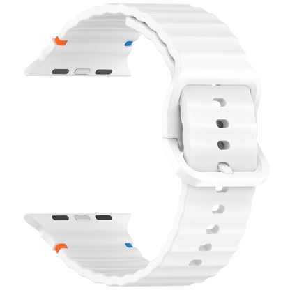 Wavy Grain Stitched Silicone Watch Band, For Apple Watch SE 2022 40mm, For Apple Watch SE 2022 44mm, For Apple Watch Series 7 41mm, For Apple Watch Series 7 45mm