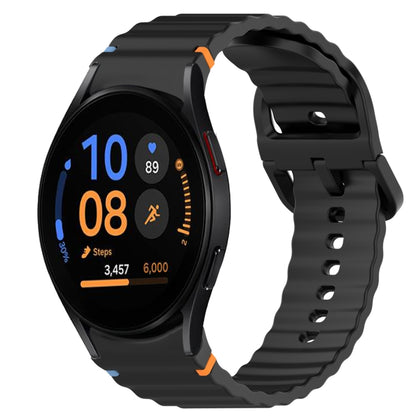 Wavy Grain Stitched Quick Release Silicone Watch Band, For Samsung Galaxy Watch FE 40mm, For Samsung Galaxy Watch 7 44mm, For Samsung Galaxy Watch 7 40mm, For Samsung Galaxy Watch 6 Classic 47mm