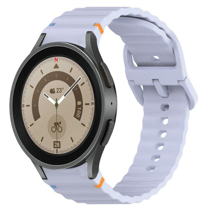 Wavy Grain Stitched Quick Release Silicone Watch Band, For Samsung Galaxy Watch 5 Golf Edition, For Samsung Galaxy Watch 5  44mm, For Samsung Galaxy Watch 5 Pro  45mm, For Samsung Galaxy Watch 5  40mm