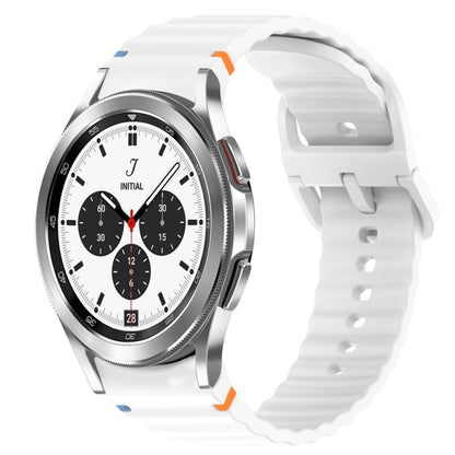Wavy Grain Stitched Quick Release Silicone Watch Band, For Samsung Galaxy Watch 4 44mm, For Samsung Galaxy Watch 4 40mm, For Samsung  Galaxy Watch 4 Classic 46mm, For Samsung  Galaxy Watch 4 Classic 42mm