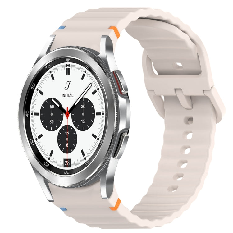 Wavy Grain Stitched Quick Release Silicone Watch Band, For Samsung Galaxy Watch 4 44mm, For Samsung Galaxy Watch 4 40mm, For Samsung  Galaxy Watch 4 Classic 46mm, For Samsung  Galaxy Watch 4 Classic 42mm