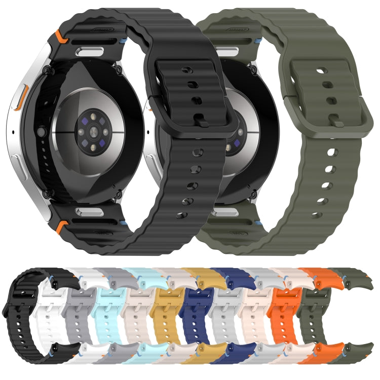 Wavy Grain Stitched Quick Release Silicone Watch Band, For Samsung Galaxy Watch 5 Golf Edition, For Samsung Galaxy Watch 5  44mm, For Samsung Galaxy Watch 5 Pro  45mm, For Samsung Galaxy Watch 5  40mm