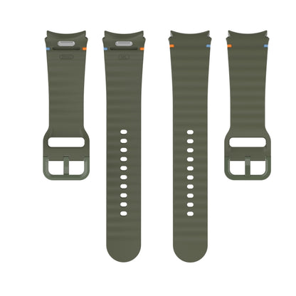 Wavy Grain Stitched Quick Release Silicone Watch Band, For Samsung Galaxy Watch 6 44mm, For Samsung Galaxy Watch 6 40mm, For Samsung Galaxy Watch 6 Classic 43mm, For Samsung Galaxy Watch 5 Pro Golf Edition
