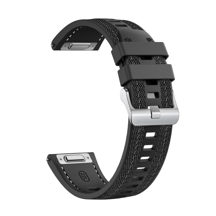 Push Connector 22mm Hybrid Nylon Silicone Watch Band, For Redmi Watch 5 Active / Watch 5 Lite