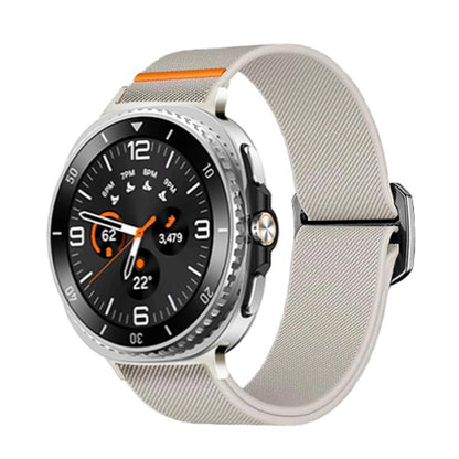 Bull Bead Buckle Elastic Nylon Watch Band, For Samsung Galaxy Watch8 / Watch8 Classic