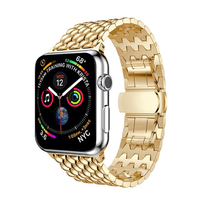 Dragon Grain Solid Stainless Steel Wrist Strap Watch Band for Apple Watch Series 3 & 2 & 1 38mm