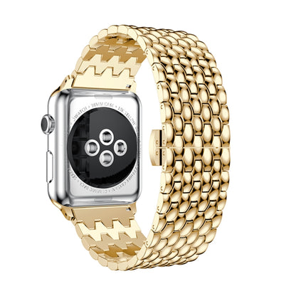 Dragon Grain Solid Stainless Steel Wrist Strap Watch Band for Apple Watch Series 3 & 2 & 1 42mm