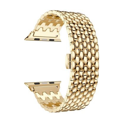 Dragon Grain Solid Stainless Steel Wrist Strap Watch Band for Apple Watch Series 3 & 2 & 1 42mm