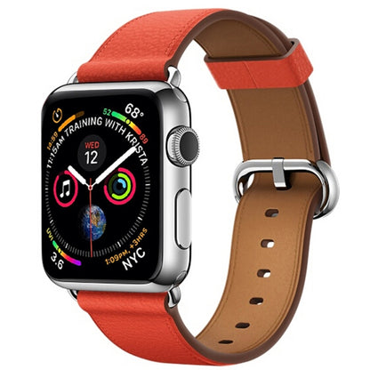 Classic Button Leather Wrist Strap Watch Band for Apple Watch Series 3 & 2 & 1  38mm
